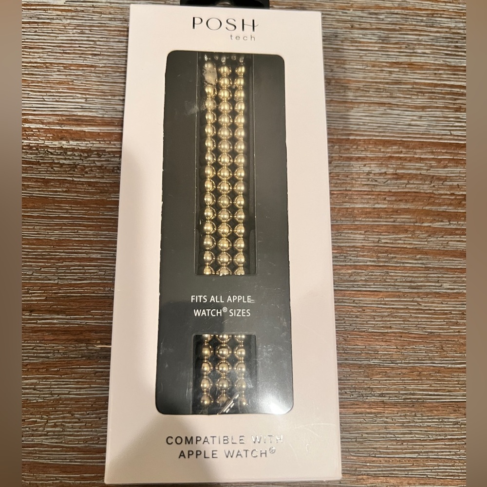 Gold Beaded Apple Watch Band